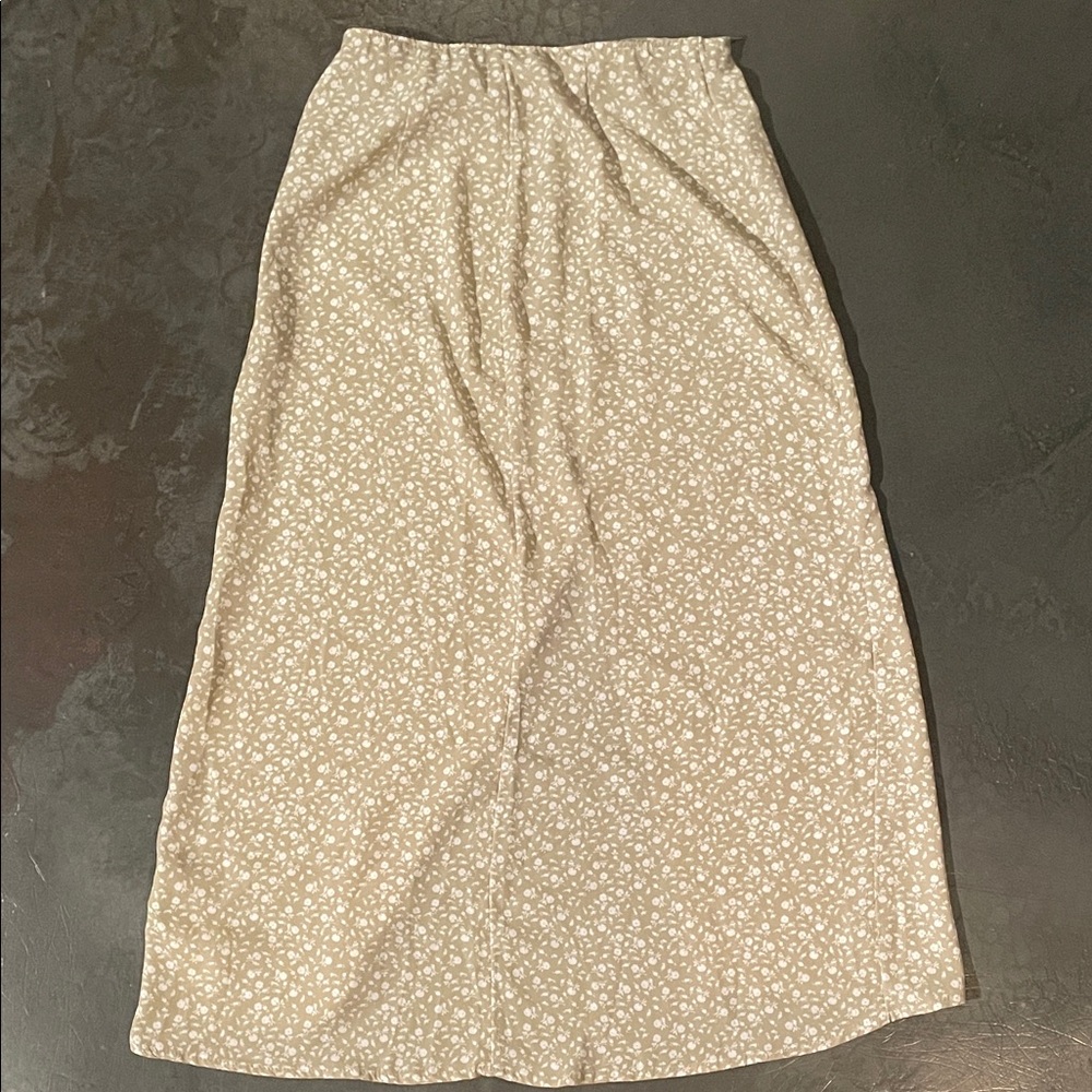 Abercrombie & Fitch Cream Floral Maxi Skirt